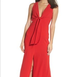 Red Slit Dress